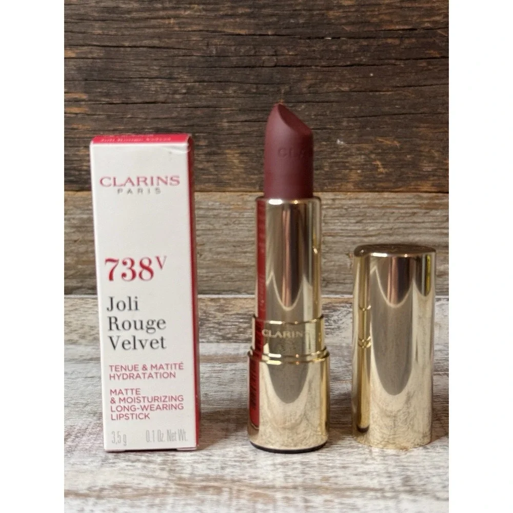 Clarins 738V Joli‎ Rouge Velvet Matte Lipstick | Royal Plum (Deep Mauve)